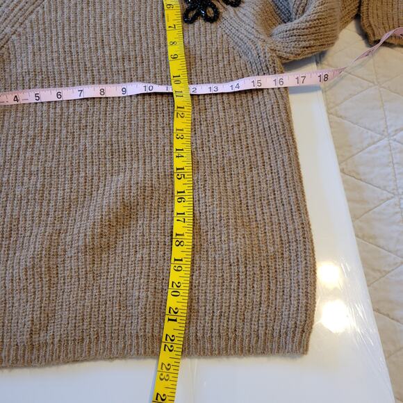 J Crew Sweater Women's XS Camel Wool Alpaca Blend Career Preppy Academia Festive - Picture 7 of 9